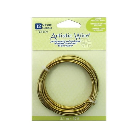Artistic Wire 12Ga Tarnish Resistant Brass 10ft