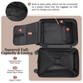 thumbnail image 5 of Euroco 5 Piece Luggage Sets, 20" Carry-On Luggage with Half-Opening & USB Port, 20/24/28inch Lightweight Travel Suitcase Set with TSA Lock, Double Spinner Wheels & 2 Travel Duffel Bags,Light Pink, 5 of 10