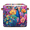 Multicolor 3, variant on CURLYOOT 13 x 13 Inch Cube Storage Bin, Spring Farmhouse Flower Floral Fabric Storage Cube Baskets, Closet Shelves Foldable Bins with Leather Handles for Home Organizer