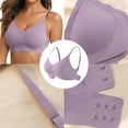 thumbnail image 3 of Sngxgn Womens' Sports Bra Longline Wirefree Padded with Medium Support(Purple,M), 3 of 4
