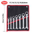 thumbnail image 3 of 7Pcs Adjustable Head Ratchet Wrench, 72-Tooth Open Box-End Dual-Purpose Tools, High-Carbon Steel Construction Resists Wear, 5° Small-Angle Rotation for Narrow Spaces for Automotive Maintenance, 3 of 5