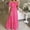 Hot Pink, variant on Baqcunre Womens Dresses 2023 New Spring New Solid Elastic Neckline Off Shoulder Slender Dress Women'S Casual Dresses Midi Dress Green Dress L