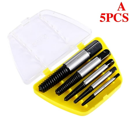 

5pcs Broken Bolt Remover Damage Screw Extractor Easy Drill Out Bits Reverse M5V4