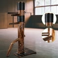 thumbnail image 2 of Geniqua Dark Wood Wing Chun Wood Target Base Training Dummy Ip Man Martial Arts Traditional, 2 of 8
