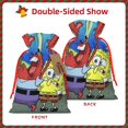 thumbnail image 2 of Zufioo SpongeBob SquarePants Print Christmas Drawstring Gift Bags, Holiday Party Packaging Bags, Suitable for Holiday Gift Decorations-Small, 2 of 7