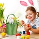 thumbnail image 4 of Cesta de conejo de Pascua con orejas ajustables - Diseño a cuadros, ideal para la búsqueda de huevos de Pascua para niños | Cesta de regalo de poliéster multicolor para dulces, juguetes y decoración, 4 of 6