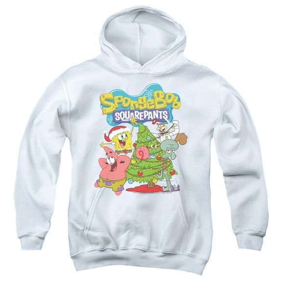 Spongebob Squarepants Christmas Tree Kids Hoodie for Youth Boys and Girls