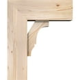 thumbnail image 3 of Ekena Millwork 7 1/2"W x 18"D x 22"H Balboa Block Smooth Bracket w/ Offset Brace, Douglas Fir, 3 of 25