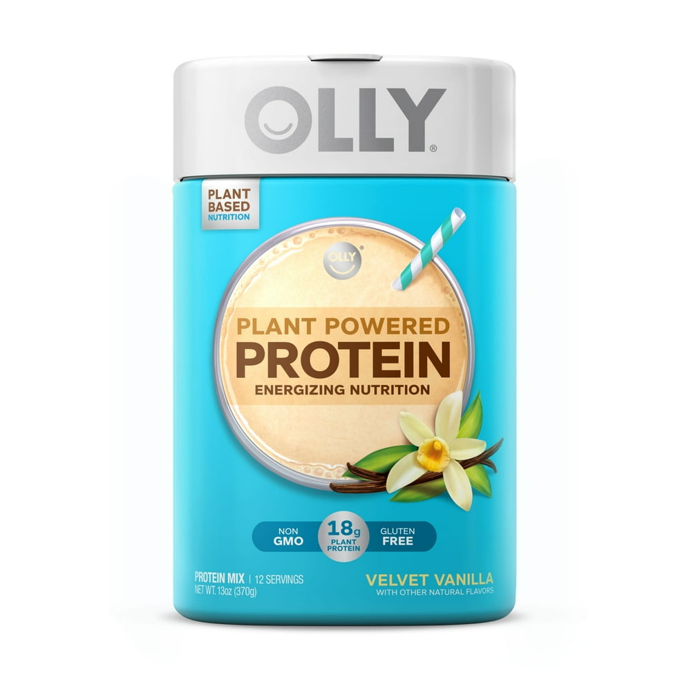 OLLY Plant Powered Protein, 18g Plant Protein Powder, Vegan, Vanilla
