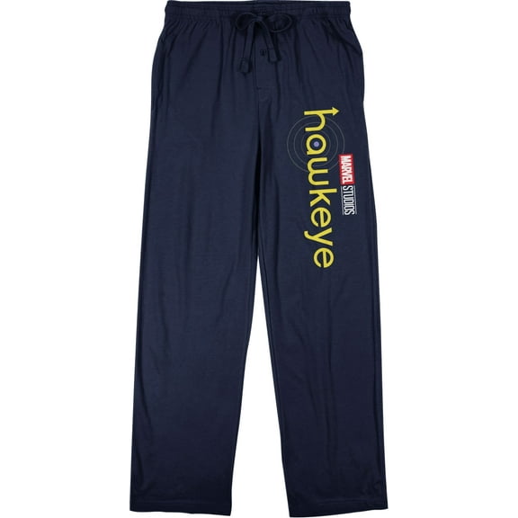 Hawkeye Disney  Series Logo Men's Navy Sleep Pajama Pants-3XL