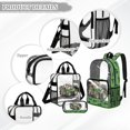 thumbnail image 3 of Kuiaobaty Truck Print 3 Piece Clear Backpack Set for Kids 8-12 Heavy Duty Clear Bookbag and Lunch Bag with Side Pockets Roomy Transparent Bookbag with Pencil Case for School, 3 of 5