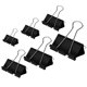 thumbnail image 1 of Binder clips DSTELIN de 100 piezas, tamaños surtidos, negro, acero, 1 of 6