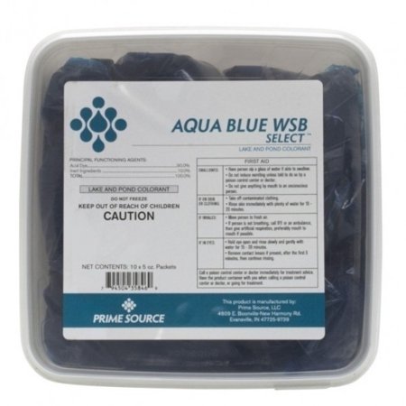 Aqua Blue WSB Select - Blue Water Colorant - 1 Box (10 x 4 fl oz Packets) by Prime Source