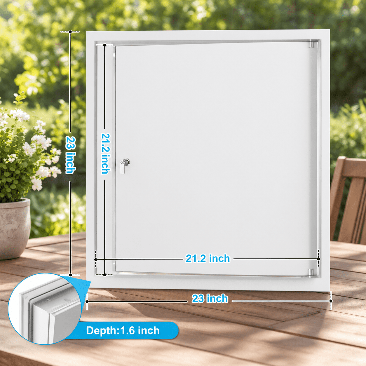 22 x 22 Inch Locking Steel Drywall Access Panel For Electrical Conduits ...