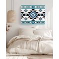 thumbnail image 3 of Blue Aztecs Wall Art for Living Room,Canvas Picture Wall Decor for Bathroom Bedroom,Southwestern Stripe Native American Boho Painting Artwork for Office Kitchen Hallway Dining Room Home Decor 16"x20", 3 of 8