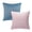 Blue and Pink, variant on Phantoscope Decorative Throw Pillow Set, Soft Silky Velvet & Quilt Striped Velvet Series Cushion Bundle, for Sofa Couch Bedroom, Dark Gray, 18" x 18"