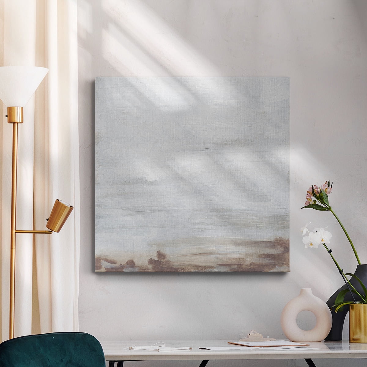 Wexford Home Neutral Breakers II-Premium Gallery Wrapped Canvas, 10" x 10" - Ready to Hang