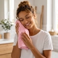 thumbnail image 2 of Kyusrd Hand Towels for Bathroom,Cotton Soft Absorbent Decorative Hand Towel for Face Spa Bath Gym Kitchen,Pink,34x74cm, 2 of 9