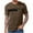 Brown, variant on Men's Graphic Tee Shirt George Men's Henley Shirt summer under Clearance Men's & Big Men's Short Sleeve Shirt with Pocket,Army Green,M