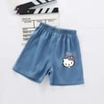 thumbnail image 4 of Pantalones cortos de mezclilla Kawaii Sanrios Hellokittys Kuromi Anime para niños, ropa cómoda para bebés, pantalones cortos transpirables de verano para niñas, 4 of 5