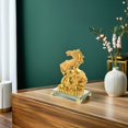 thumbnail image 4 of unbranded Figurilla Caballo Dorado De Resina Para Hogar Y Oficina Con Símbolo De Feng Shui, 4 of 6