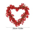 thumbnail image 3 of NARABB Cadeaux de la Saint-Valentin Couronne de Fruits Rouges en Forme de Cœur - Pendentif de Décoration Intérieure pour Porte de la Saint-Valentin - Décorations de la Saint-Valentin, 3 of 8