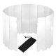 thumbnail image 1 of Camping Stove Windscreen 16 Plates Folding Outdoor Stove Windshield Camp Stove Wind Screen Aluminium Alloy Windshield for Butane Burner Grill Wind Blocker Shield, 1 of 5