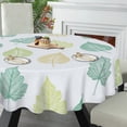 thumbnail image 5 of Eveokoki Round Tablecloth - 60 Inch Dia - Polyester Fabric Table Cloth - Washable Table Cover with Dust-Proof Wrinkle Resistant for Restaurant, Picnic, Indoor and Outdoor Dining,Simple Natural Leaves, 5 of 5