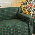 thumbnail image 5 of Beautynvta Christmas Couch Cover, Christmas Plaid Sofa Cover for 3 Cushion Couch, Sofa Warm Sofa Blanket, Multi-Purpose Non-Slip Full Cover Farmhouse Couch Protector, 5.91x7.55 Ft, 5 of 6
