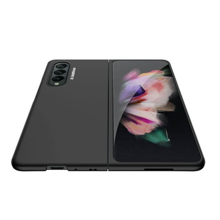 SaharaCase - Hard Shell Silicone Case for Samsung Galaxy Z Fold3 5G - Black