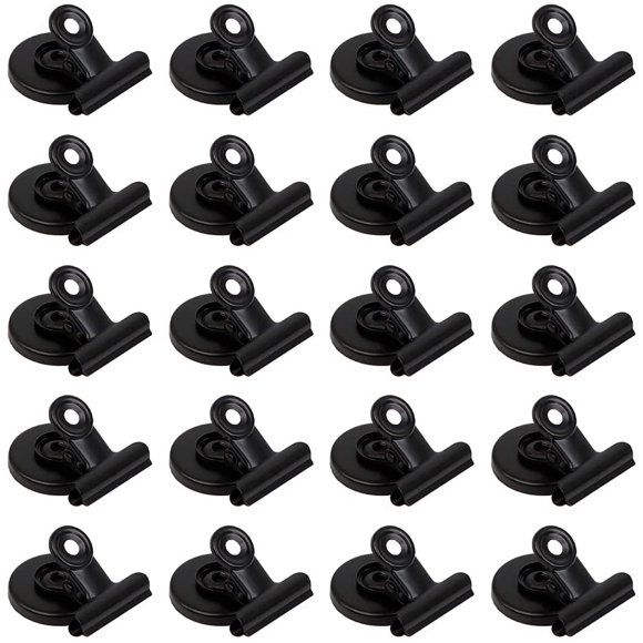 20Pcs Magnetic Clips Strong Refrigerator Magnet Clips Fridge Magnets Clip Heavy Duty Metal Note Memo Clip Magnets Whiteboard Magnetic Clips for House Office School Photo Displays
