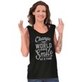 thumbnail image 3 of One Smile At A Time Optimistic Tank Top Tee Shirt Women Brisco Brands M, 3 of 6