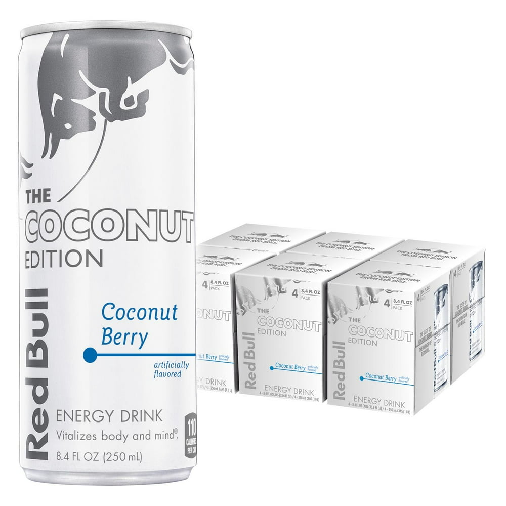(24 Cans) Red Bull Energy Drink, Coconut Berry, Coconut Edition, 8.4 fl oz