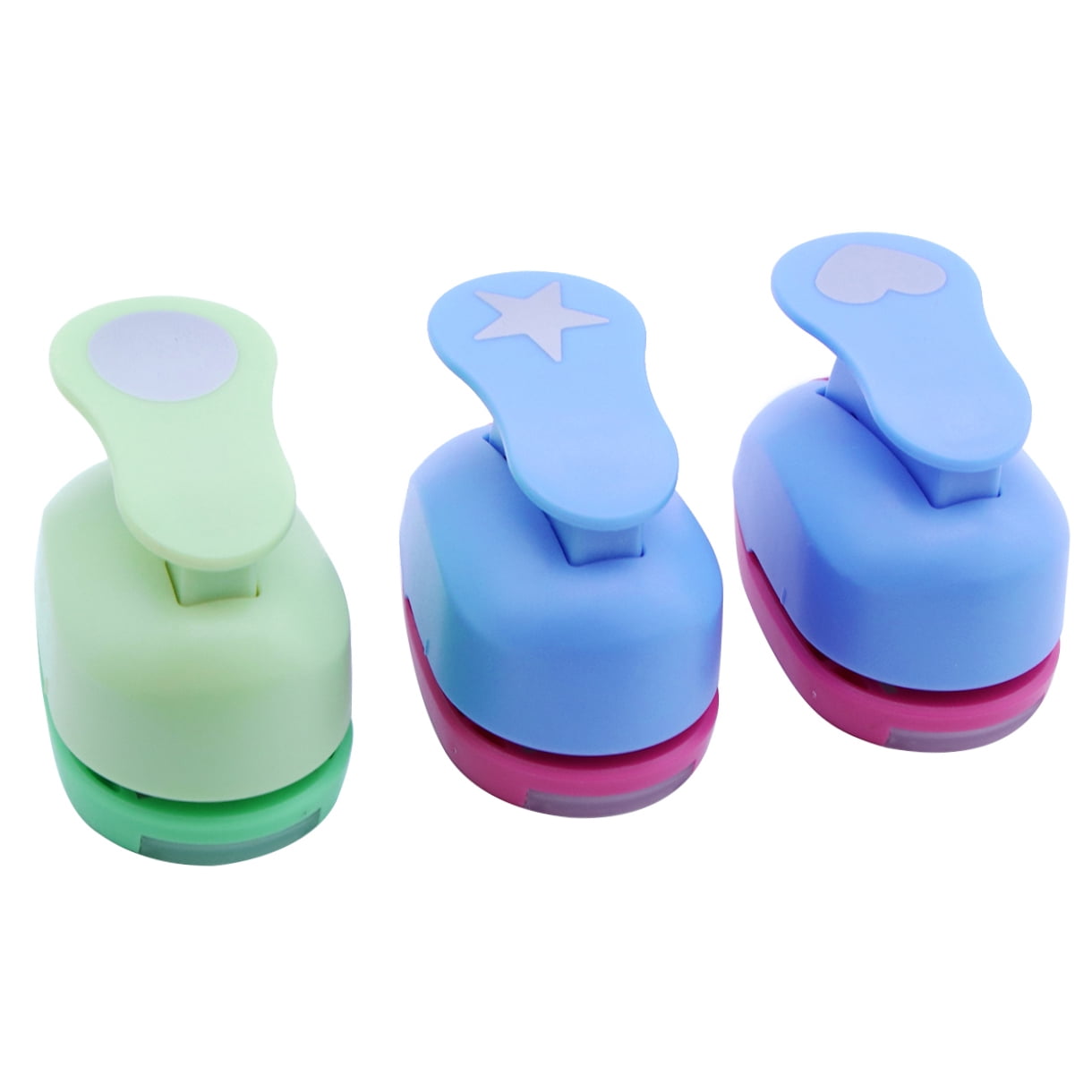 WHAMVOX  3 Pcs Paper Punches for Scrapbooking Crafting Card Making Shapes