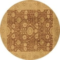 thumbnail image 1 of Ahgly Company Indoor Round Oriental Brown Industrial Area Rugs, 8' Round, 1 of 4