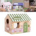 thumbnail image 4 of Maoww Corrugated Cardboard Cat House with Scratching Pad for Training Toy Cats Green, 4 of 9