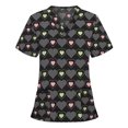 thumbnail image 1 of Chemises & Blouses jusqu'à 50 % de Réduction! Aqestyerly Blouse d'Uniforme de Travail à Manches Courtes Col en V pour Femmes, 1 of 3