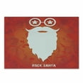 thumbnail image 1 of Indie Cutting Board, Rock Santa Claus Christmas Theme Beard Silhouette and Round Glasses with Stars, Decorative Tempered Glass Cutting and Serving Board, Small Size, Red Orange White, by Ambesonne, 1 of 1