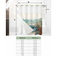 thumbnail image 6 of No Hook Shower Curtains with Snap in Liner, Coastal Crab Waterproof Fabric Shower Curtain, Nautical Summer Beach Starfish Coral Double Layers & See-Through Top Window Bathroom Curtains 72''x72'', 6 of 6