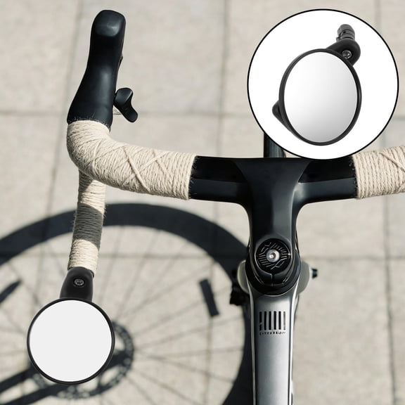 BESTYASH Adjustable Black Road Bike Side Mirrors for Cycling Safety and Enhanced Rearview Visibility