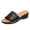 Black, variant on Women's Orthopedic Slide Sandals, Arch Support Floral Cutout Wedge Slippers, Shopping Casual Summer Mules Black