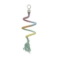 thumbnail image 1 of Bird Rope Parrot Swing Rope colgando loro de pie de pie para masticar Juguete para pinzones pequeños a regulares pájaros de aves de tamaño regular Colgante de metal de 80 cm, 1 of 8