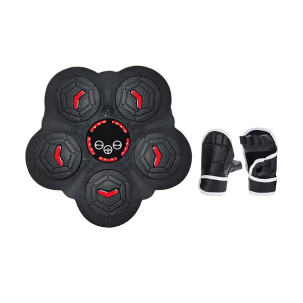 Máquina de boxeo con música, objetivo de pared, entrenador de boxeo inteligente para ejercicio, hombres y mujeres Luz doble de 5 agujeros.