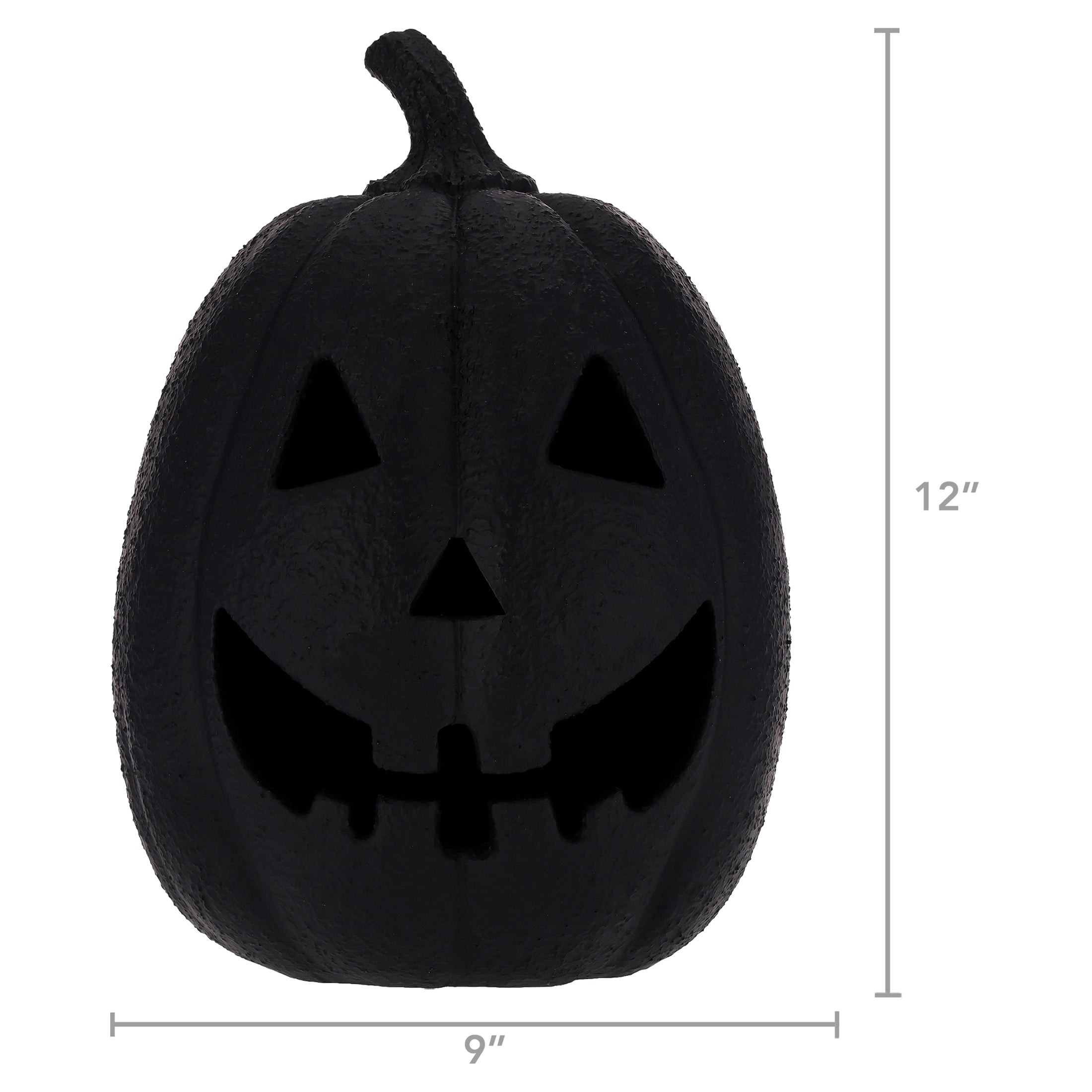 My Texas House Halloween Jack-o'-Lantern Tabletop Decoration, Black, 13"