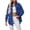 Blue-1, variant on Womens Button Down Flannel Shirts Long Sleeve Plaid Shackets Business Casual Dressy Fashion Tops With Pockets