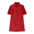 thumbnail image 4 of Ovzne Robes d'Été pour Femmes 2025 Robe Décontractée Sans Manches Col Rond à Lacets Plissée Robe Manches Courtes en Liquidation, 4 of 7