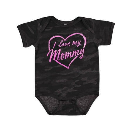 

Inktastic I Love My Mommy in Pink Chalk Heart Gift Baby Boy or Baby Girl Bodysuit
