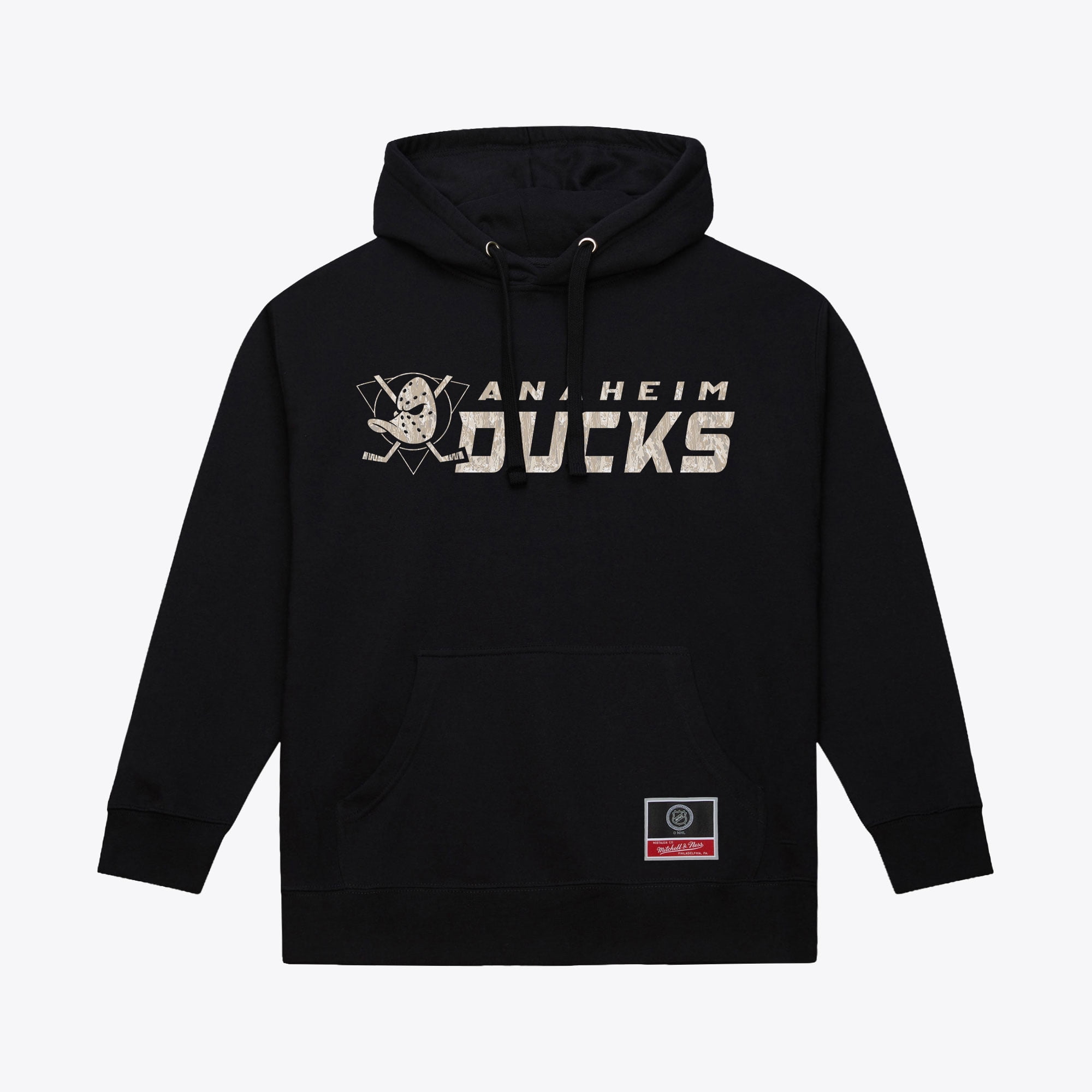 Men's Mitchell & Ness Black Anaheim Ducks True Timber Camo Hoodie