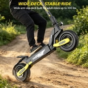 EOEOTWO GT06 Electric Scooter for Adults, 30 MPH Fast E-Scooter with 1200W Motor, 25 Miles Range, 11 Off-Road Tubeless Tires & Dual Suspension, 330 lbs Max Load Foldable Commuting Scooter