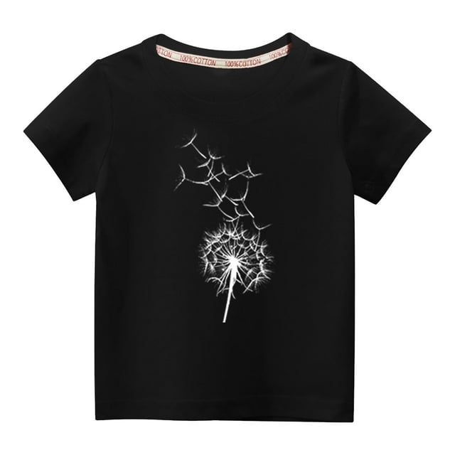 Mefallenssiah Bambin Garçons Filles Mode Mignon Col Rond Imprimé Manches Courtes top